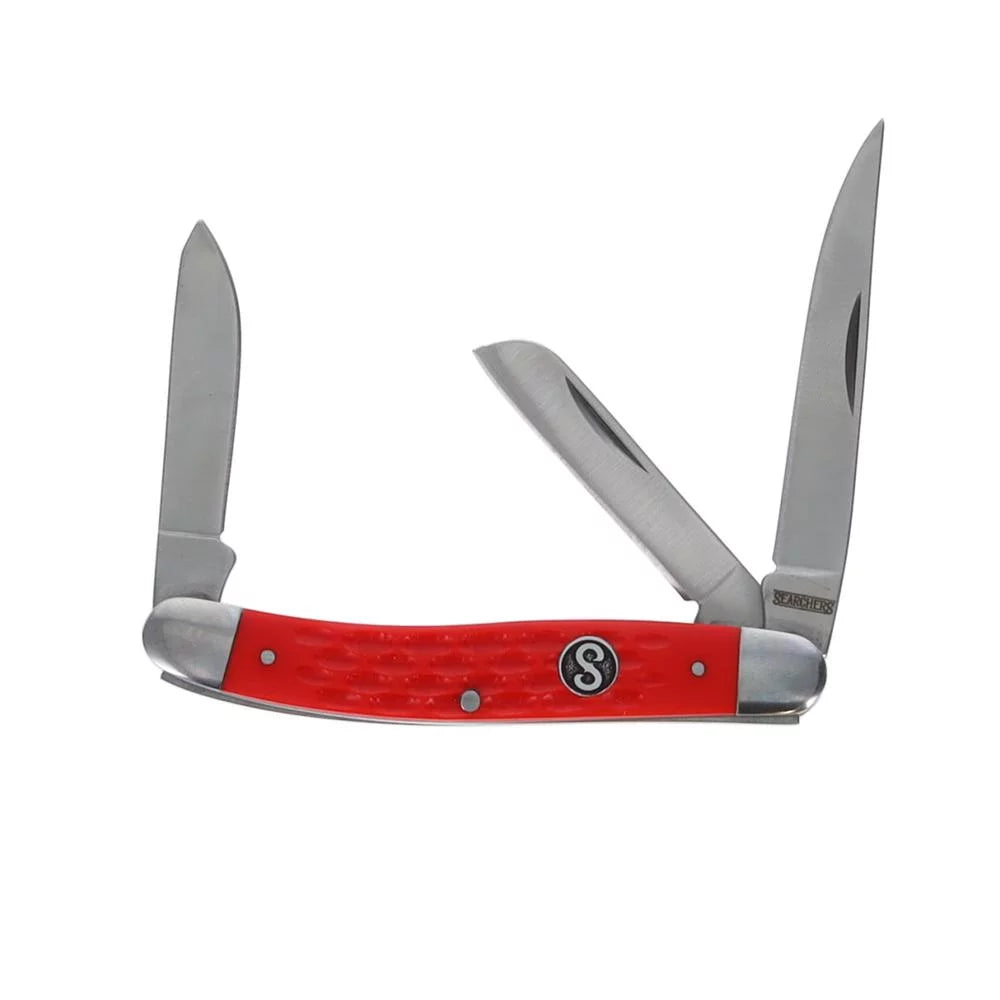 3.5-Inch Red Folding Pocket Knife X439