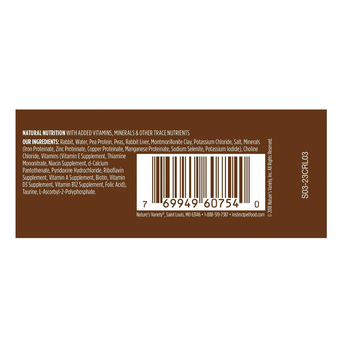 Limited Ingredient Diet Grain-Free Rabbit Cat Food E1317