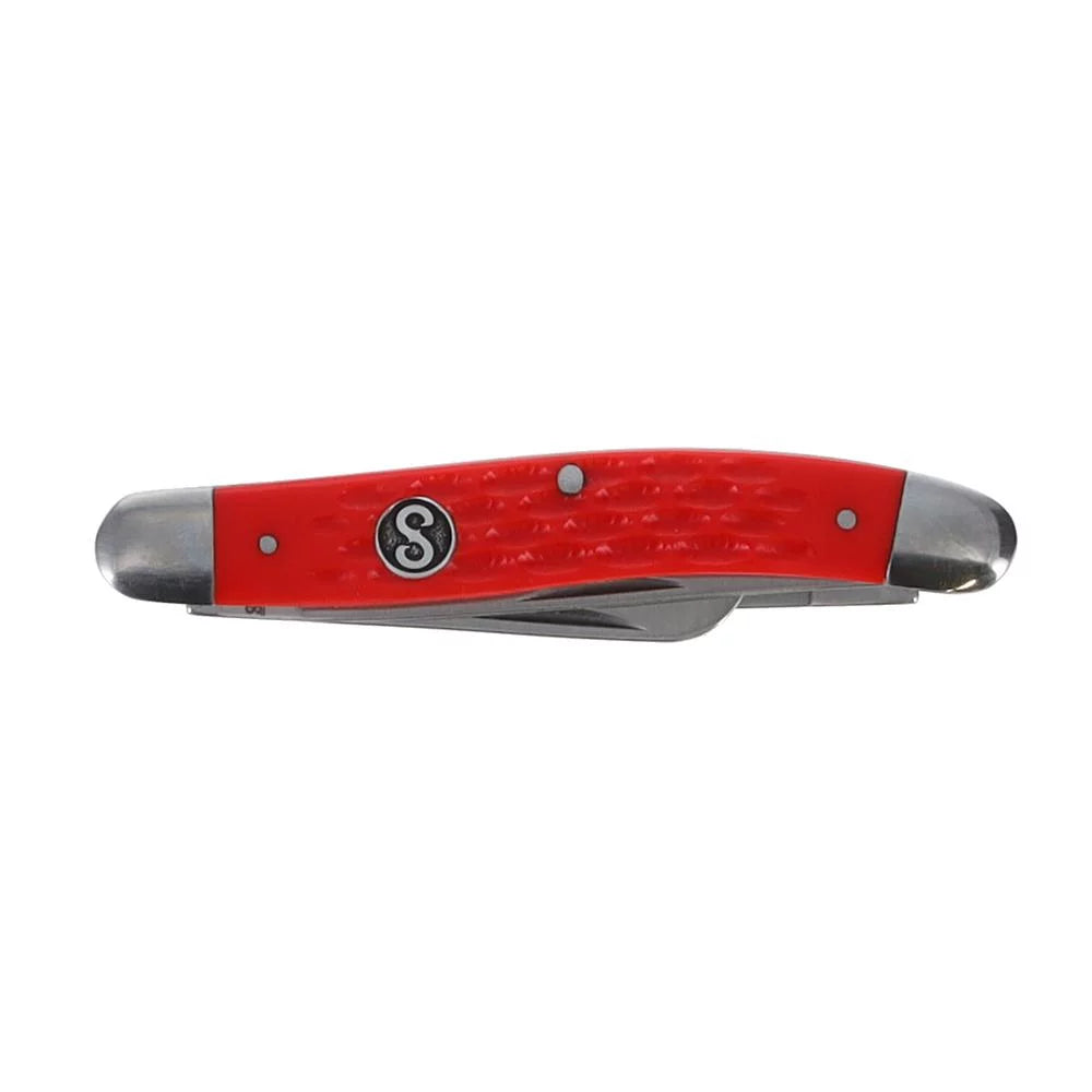 3.5-Inch Red Folding Pocket Knife X439